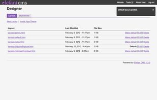 Managing design themes in Elefant