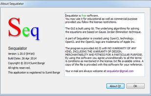 About page of Sequalator.