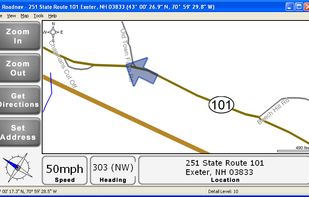 Semitransparent PNG image used as the GPS marker