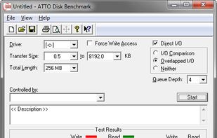 ATTO Disk Benchmark screenshot 1