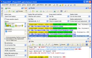 PowerGREP screenshot 1