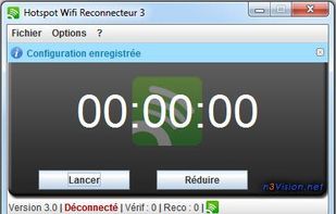 Overview of the application after saving the configuration