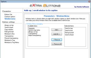 Options - Window Menu