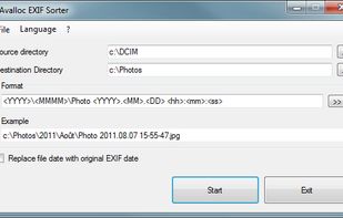 Avalloc EXIF Sorter screenshot 1