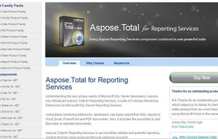 Aspose.Total for Reporting Services Sreenshot