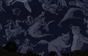 Constellation lines & art are available for multiple cultures