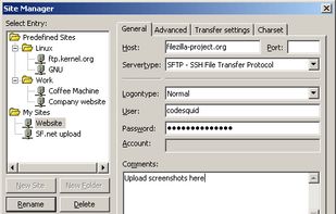 FileZilla screenshot 1
