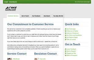 Stand out from your competitors - add a customer service area to your website