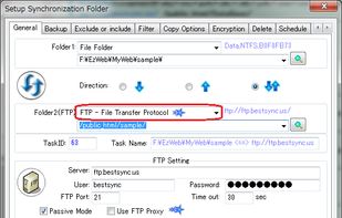 Task Wizard: When synchronize with FTP/FTPS/SFTP