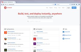 Turbo.net homepage. Browse and access repositories of popular images, containers, and projects.