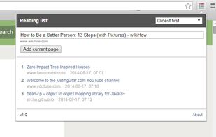 Reading list screenshot 1