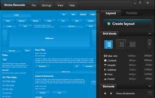 Layout Editor screen (new PSD template creation)