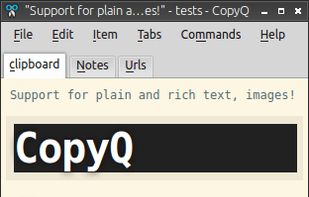 Tabs with text, HTML and image items