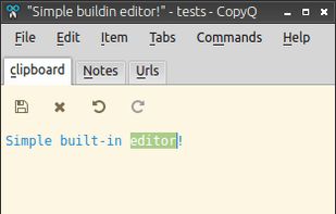Simple built-in editor