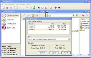 It's easy to append a new session to the disk.