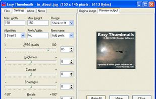 Easy thumbnails screenshot 1