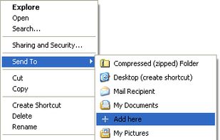 SendToSendTo screenshot 1