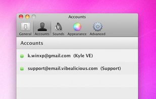 Redesigned accounts pane
