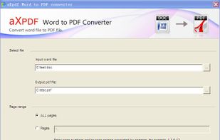 AXPDF Word to PDF Converter screenshot 1