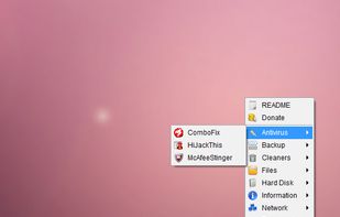 Main Menu - Category and applications list