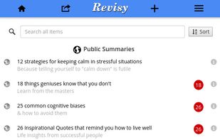 Browse a list of summaries to revise, or create your own.