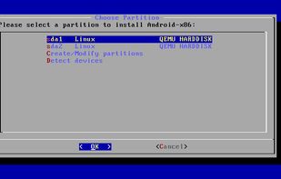 Android-x86 screenshot 1
