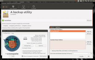 Main window and option window