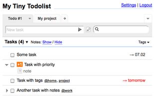 myTinyTodo screenshot 1