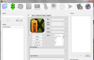 The main screen of the program