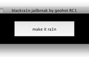 The single button user interface for blackra1n.