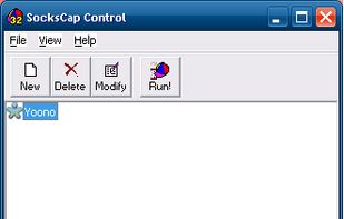 main window with added application