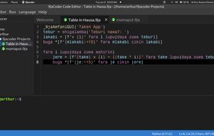 Multiplication table generator in Hausa