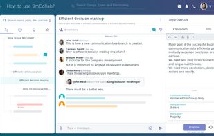 Propose conclusion to capture results of the topic communication. Make a decision, summarise action steps, create procedures, share lessons learned, show initiative.