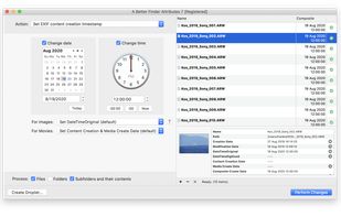 Setting EXIF shooting date