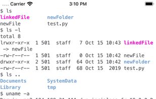 a-Shell screenshot 1