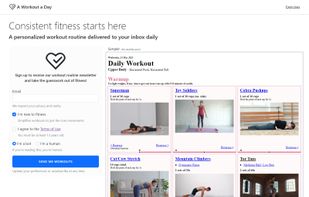 Landing page & sample warmup