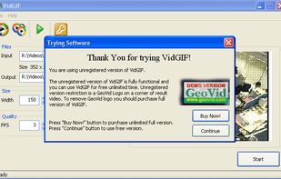 VidGIF registration key restrictions