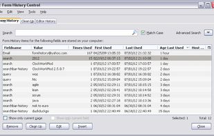 Form History Control screenshot 1