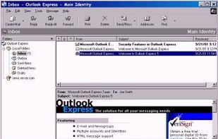 Microsoft Outlook Express screenshot 1