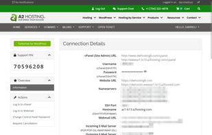 A2 Hosting screenshot 1