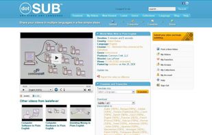 Video Page with available subtitles, links to translation pages and embed-code.