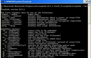 Steghide screenshot 1
