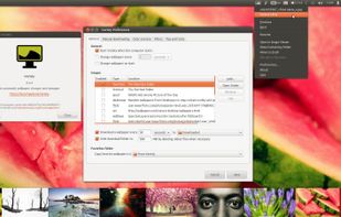 Main settings, indicator menu and thumbnails display