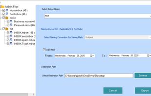 A2z Migrations for MBOX to PST screenshot 1
