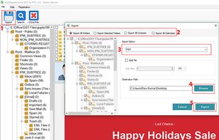 A2Z Migrations for PST to Office 365 screenshot 1