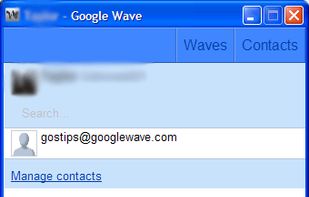 Google Wave Contacts