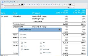 Drag fields in and out of your report to have them automatically grouped and totaled to get answers on-the-fly.
