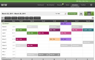 The "Scheduler" is easy and intuitive to use.