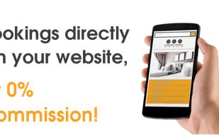 Bookings directly on your website, at 0% commission.