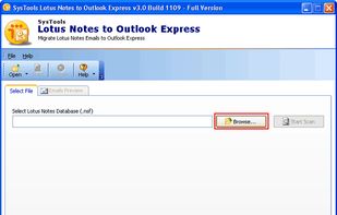 Click on Browse button and choose NSF File